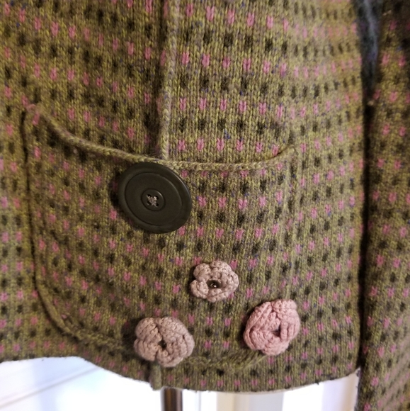 Beautiful BoHo sweater jacket by Sigrid Olsen sz L - Picture 6 of 9